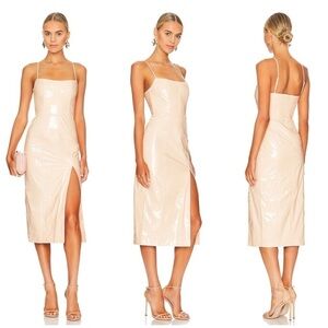 H:ours Cassie Midi Dress in Camel Size XS